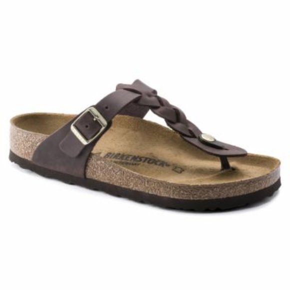 Birkenstock Shoes - BIRKENSTOCK Gizeh Oiled Leather Habana Thong Sandals